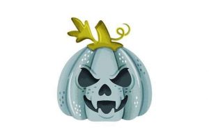 Teal Halloween Pumpkin