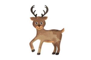 Cute Deer - Watercolor