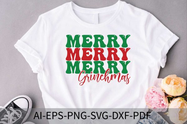 Merry Grinchmas, Christmas SVG Cut File