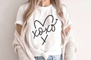 Xoxo Heart Valentine Svg for Shirt