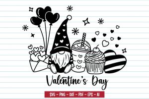 Valentines Svg Gnome Valentine Svg