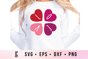 Love with Hearts Valentine SVG