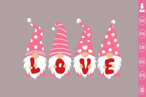 Valentine Gnome Svg Valentine Svg