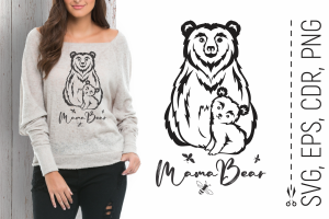 Mama Bear and Cub | Mothers Day SVG