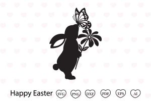 Spring Bunny Svg Easter Svg Silhouette
