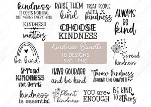 Positive svg, Kindness svg Bundle, Positive Quotes svg, Kind svg, Kindness png, Encouraging svg, Choose Kind svg, Awareness svg, Hope svg