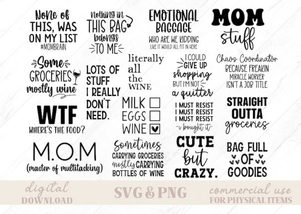 Tote Bag Quotes svg, Shopping svg, Funny Quotes svg, Sarcastic svg, Mom Quotes svg, Motherhood svg, Momlife svg, Mom svg Bundle, Sassy svg