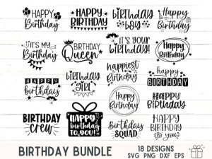 Birthday Bundle svg, Birthday Shirt svg, My Birthday svg, Birthday Squad svg, Birthday Crew svg, Birthday svg Bundle, Girl Birthday svg