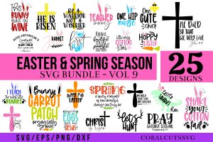 Easter & Spring Season Bundle of 25 SVG