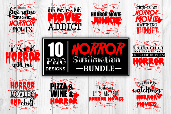 Horror Movie Sublimation Bundle Horror