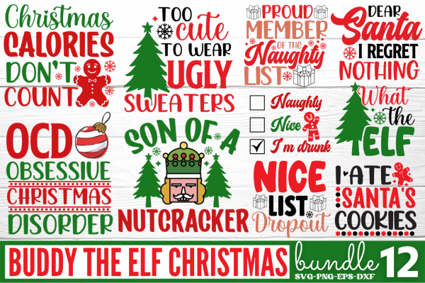 Buddy the ELF SVG Bundle