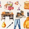 Back to School Bundle Watercolor