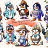 Cute Penguin Cliparts Bundle