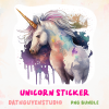 Unicorn Sticker Collection Bundle PNG