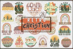 Retro Christian Faith Sublimation Bundle