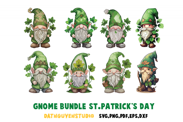 Gnome Bundle Svg, St Patrick's Day Svg