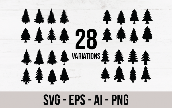 Christmas Tree Silhouette Bundle