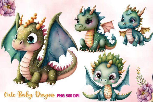 Cute Baby Dragon Sublimation Bundle