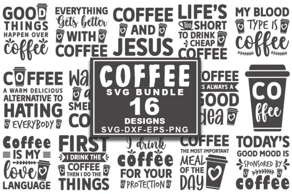Free Coffee Quotes SVG Bundle