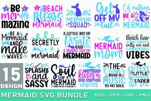 Mermaid SVG Bundle