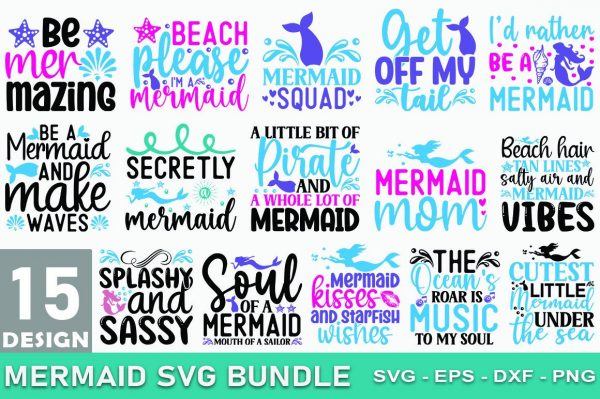 Mermaid SVG Bundle