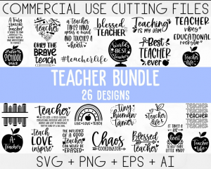Teacher Svg Bundle, Teacher Quote Svg, Teacher Svg, School Svg, Teacher Life Svg, Back to School Svg, Teacher Appreciation Svg