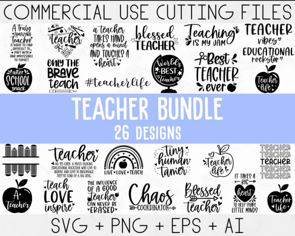 Teacher Svg Bundle, Teacher Quote Svg, Teacher Svg, School Svg, Teacher Life Svg, Back to School Svg, Teacher Appreciation Svg