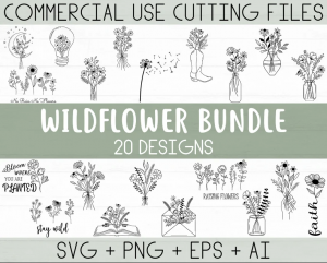 Wildflower svg, flower svg, floral svg, wildflower svg bundle, wildflower quote svg, wildflower clipart