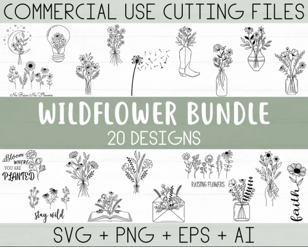 Wildflower svg, flower svg, floral svg, wildflower svg bundle, wildflower quote svg, wildflower clipart