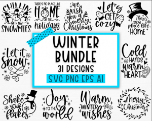 Winter SVG Bundle, Christmas Svg, Winter svg, Santa svg, Christmas Quote svg, Funny Quotes Svg, Snowman SVG, Holiday SVG, Winter Quote Svg
