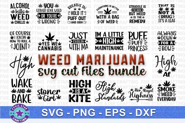 Weed Marijuana SVG Bundle