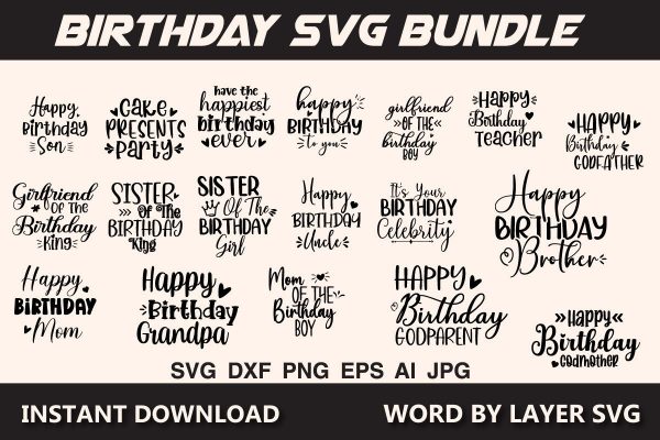 Birthday SVG Bundle