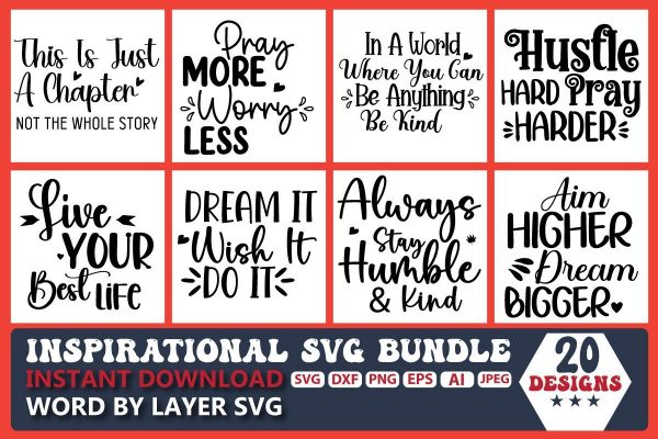 Inspirational SVG Bundle Vol.2