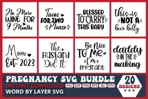 Pregnancy SVG Bundle Vol.2