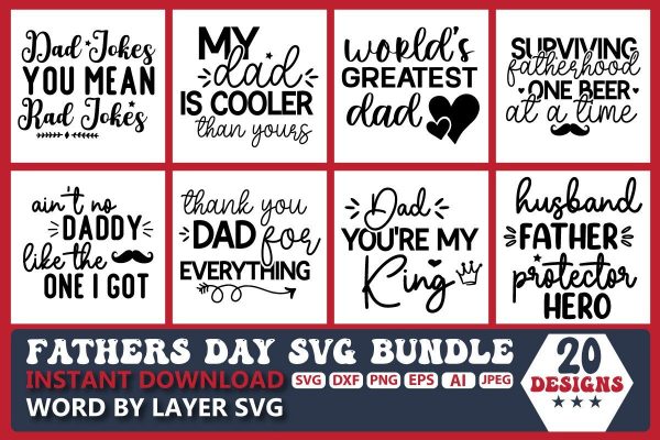 Fathers Day SVG Bundle Vol.6