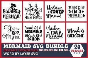 Mermaid SVG Bundle Vol.6
