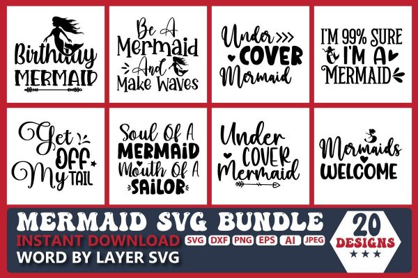 Mermaid SVG Bundle Vol.6