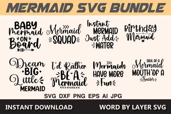 Mermaid SVG Bundle Vol. 7