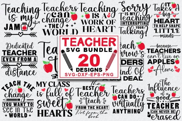 Teacher Quotes SVG Bundle