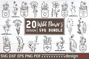 Wildflowers SVG Bundle