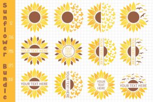 Sunflower Bundle Svg, Sunflowers Svg