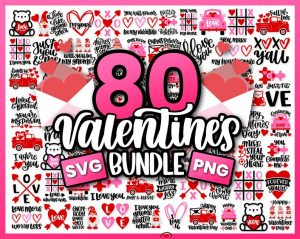 Valentines Day Svg Bundle, Valentines Svg Bundle for girls, Love Quotes Svg, Heart Svg