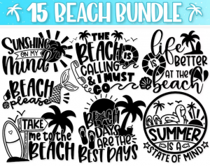 Beach Svg Bundle, Vacation Svg, Summer Svg
