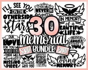 Memorial Svg Bundle, Svg Cut Files For Cricut