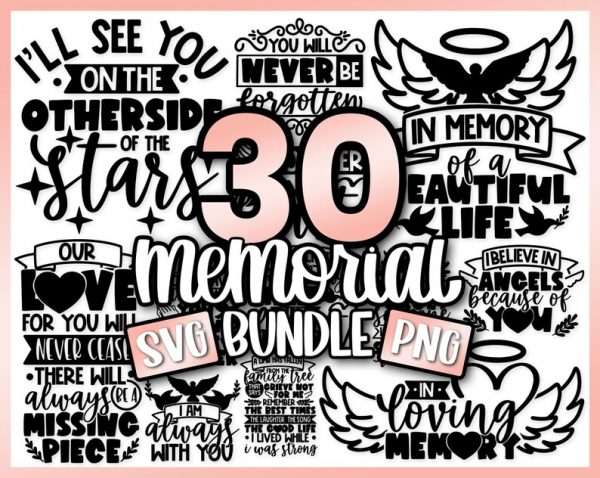 Memorial Svg Bundle, Svg Cut Files For Cricut