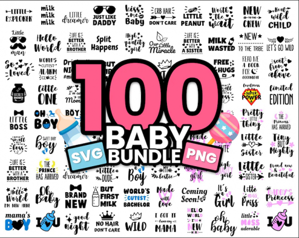 Baby SVG Bundle, Onesie svg, 1OO Baby onesie svg