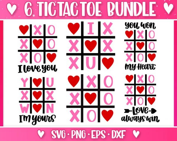 Tic Tac Toe Svg Bundle, Valentines Day Svg Bundle, Valentines Day Shirt Svg