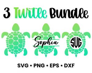 Turtle Svg Bundle, Turtle Split Monogram, Turtle Monogram Svg