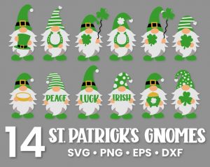 St Patricks Day Svg, Gnome Svg Bundle, St Patricks Svg Gnomes